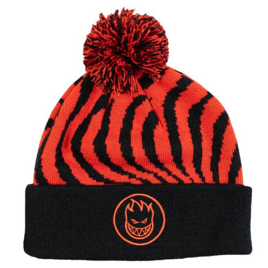Spitfire Beanie Classic Swirl Pom Black/Red