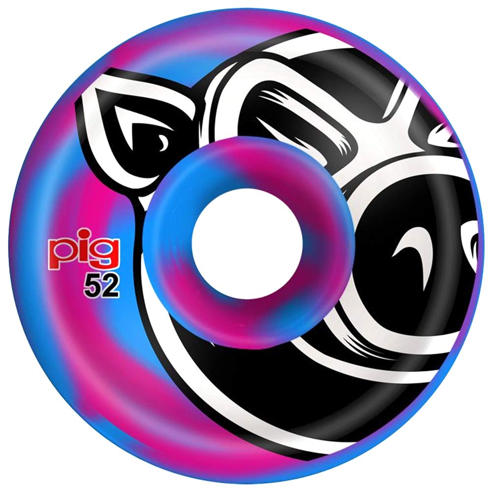 Pig Wheels 52mm C-Line Swirl Blue/Pink 101a