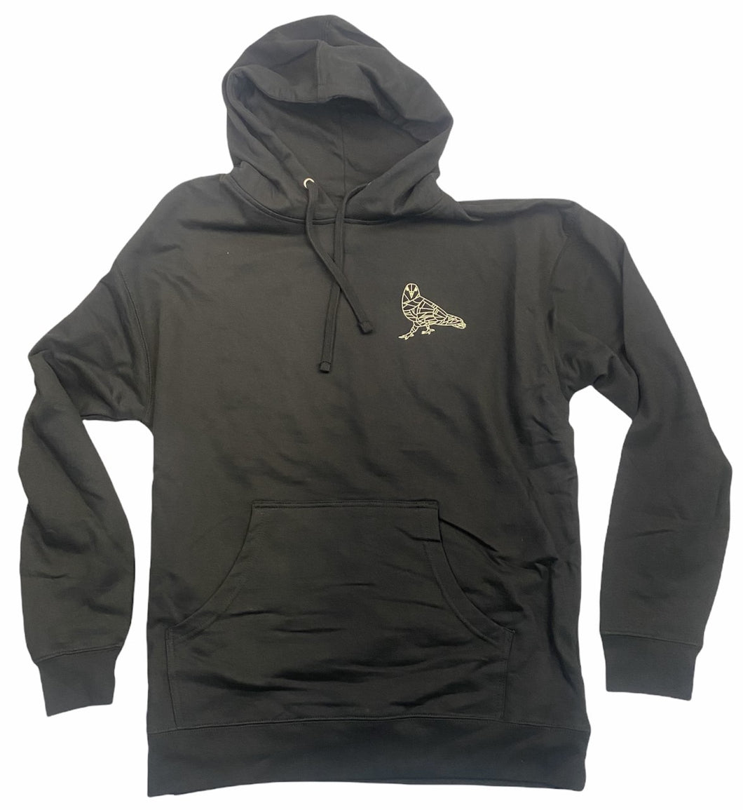 Precision Hoodie Black Mosaic Pigeon and Circle P