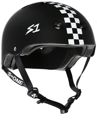 S-One Helmet Lifer Black Matte W/Checkers
