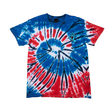 Santa Cruz Tee Screaming Hand Independence Tie Dye Large