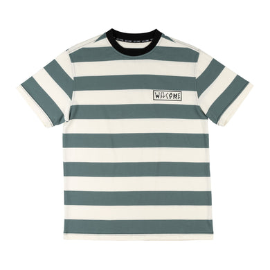 Welcome Tee Thicc Stripe Knit Bone/Atlantic