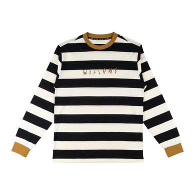 Welcome Long Sleeve Thicc Stripe Knit Black/Bone
