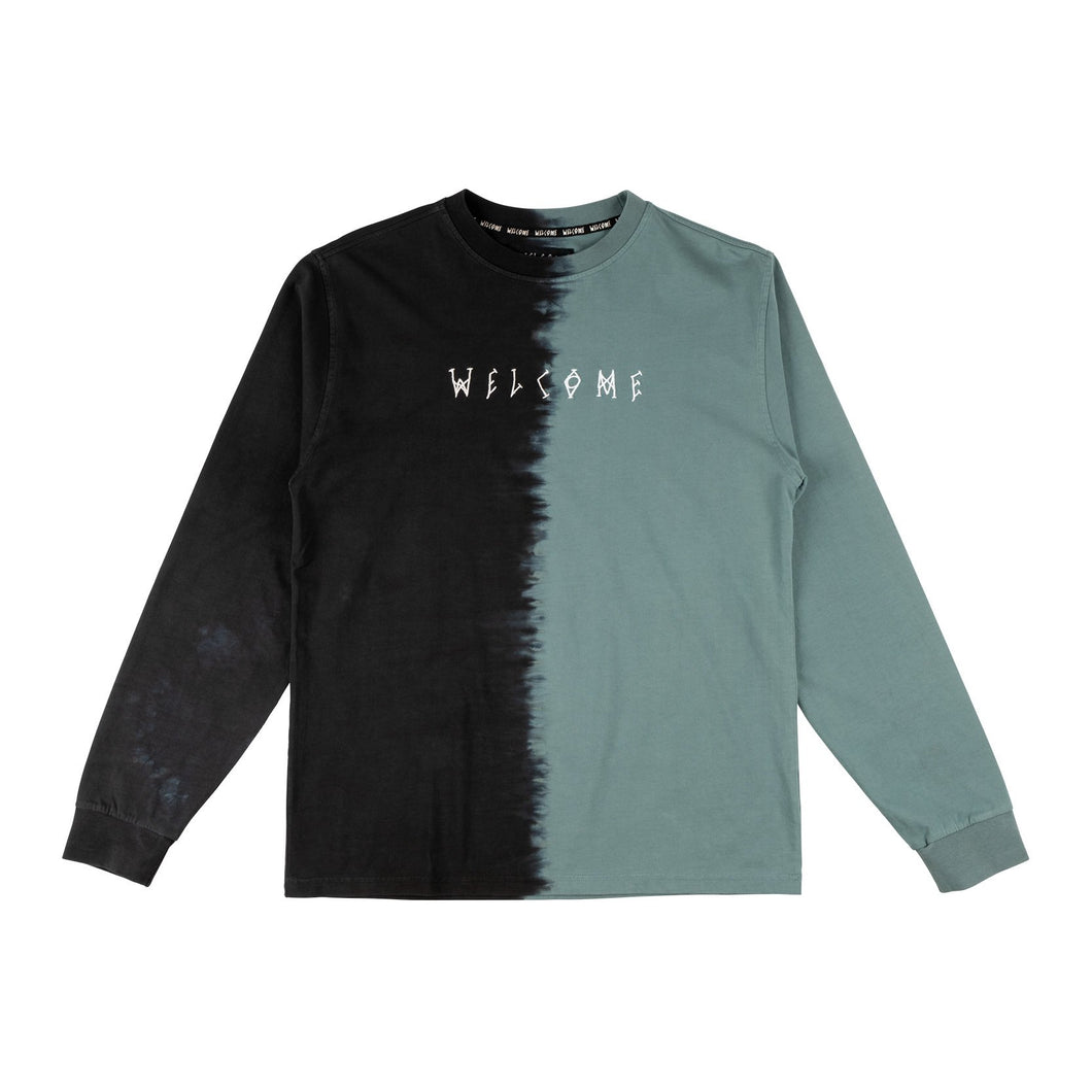 Welcome Long Sleeve Chimera Dip Dyed Knit Black/Atlantic