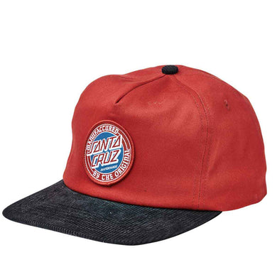 Santa Cruz Snapback Hat MFG Dot Club Burgundy/Black