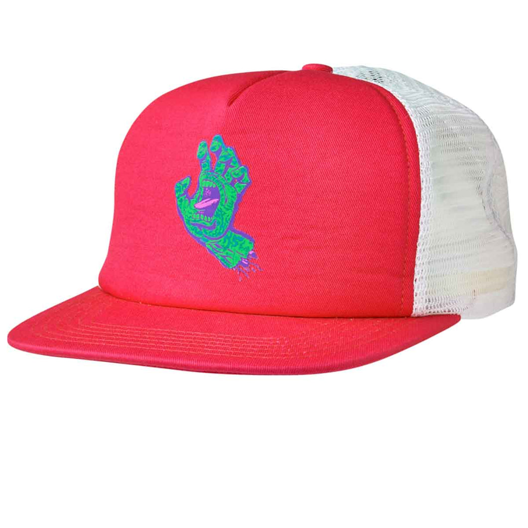 Santa Cruz Trucker Hat Mesh Obscure Hand Bright Red