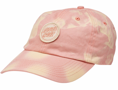 Santa Cruz Strapback Hat Reverse Dot Unstructured Acid Peach