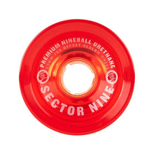 Load image into Gallery viewer, Sector 9 Wheel 69mm 78a Red Slalom Offset