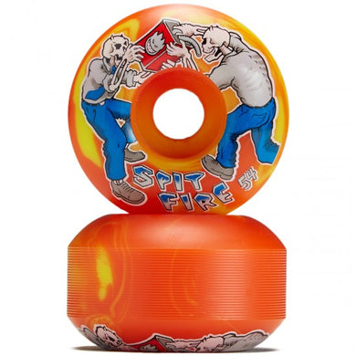 Spitfire Wheels 54mm 99a Fire Fight Yellow Orange Swirl Formula Four
