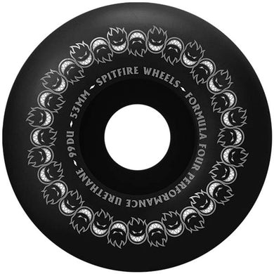 Spitfire Wheels 53mm Classic Full Repeaters Black 99a