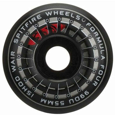Spitfire Wheels 55mm Formula4 Classics Ishod Burnout II Black