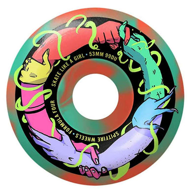 Spitfire Wheels 53mm Classic Skate Like A Girl Swirl