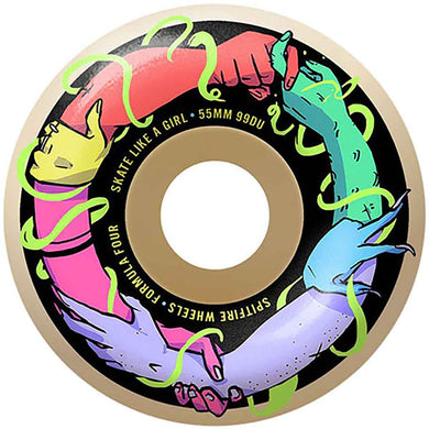 Spitfire Wheels 55mm Classic Skate Like A Girl Swirl Natural