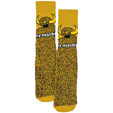 Toy Machine Socks Furry Monster Yellow