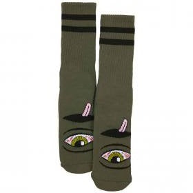 Toy Machine Socks Bloodshot Eye Army Green