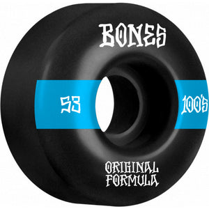 Bones 100's 53mm V4 Wide Black Wheels