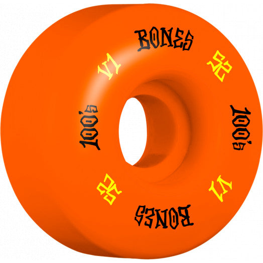 Bones 100's 52mm V1 Standard Orange Wheels