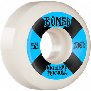 Bones 100's 53mm V5 Sidecut White Wheels