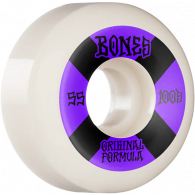 Bones 100's 55mm V5 Sidecut White Wheels