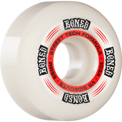 Bones 55mm V5 Sidecut Regulators Wheels White/Red 103a