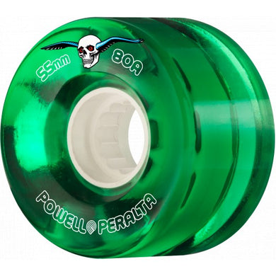 Powell Cruiser Wheel 55mm - Green Clear 80A