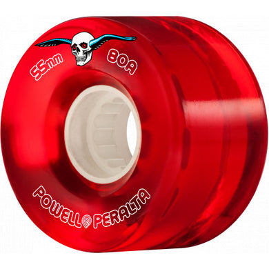 Powell Cruiser Wheel 55mm - Red Clear 80A
