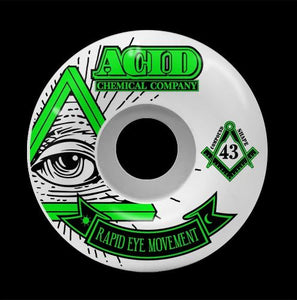 Acid Wheel REM Pyramid 56mm 99A White/Green