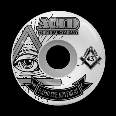 Acid Wheel REM Pyramid 54mm 99A White/Grey