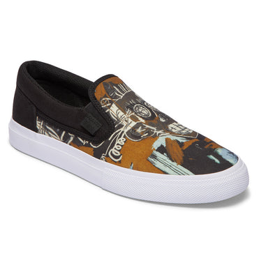DC Manual Slip-On Basquiat Black Graphic
