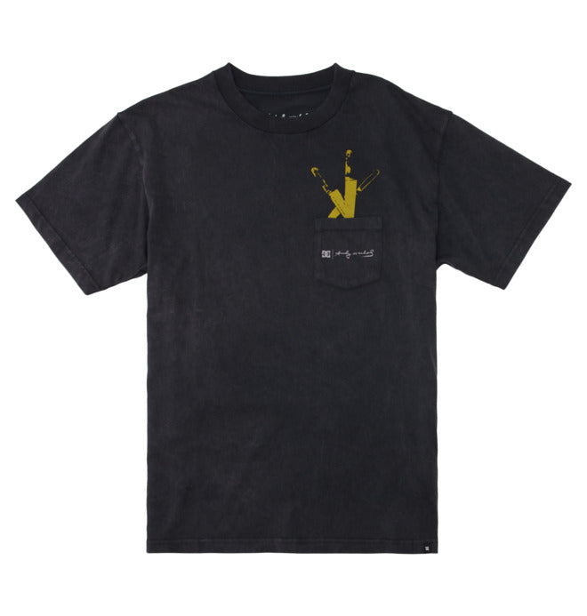 DC T-Shirt Star Pocket Cow Andy Warhol Black Acid