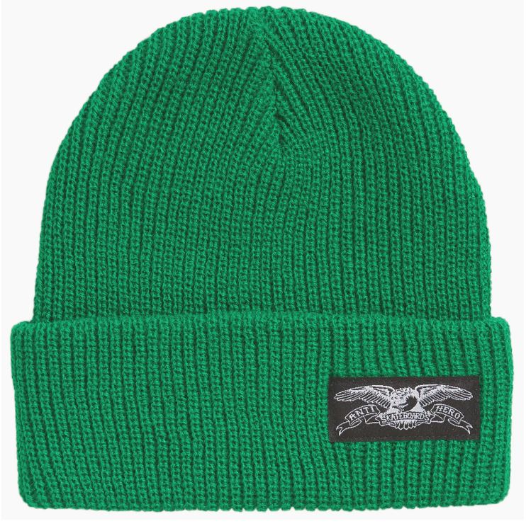 Anti Hero Beanie Eagle Cuff Green Black White