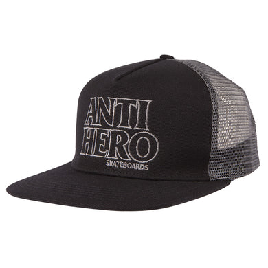 Anti Hero Hat Blackhero Outline Mesh Snapback  Grey - Black