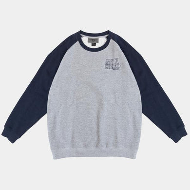 Anti Hero Crewneck Lil Blackhero Outline Grey/Navy