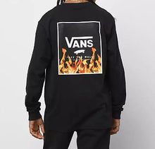 Load image into Gallery viewer, Vans Youth Long Sleeve Tee Print Box Back Black