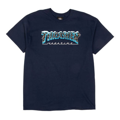 Thrasher Tee Black Ice Navy