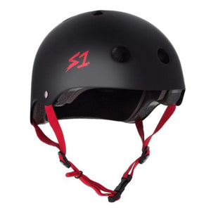 S-One Helmet Lifer Black Matte Red Strap