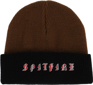 Spitfire Beanie Old E Cuff Black/Brown