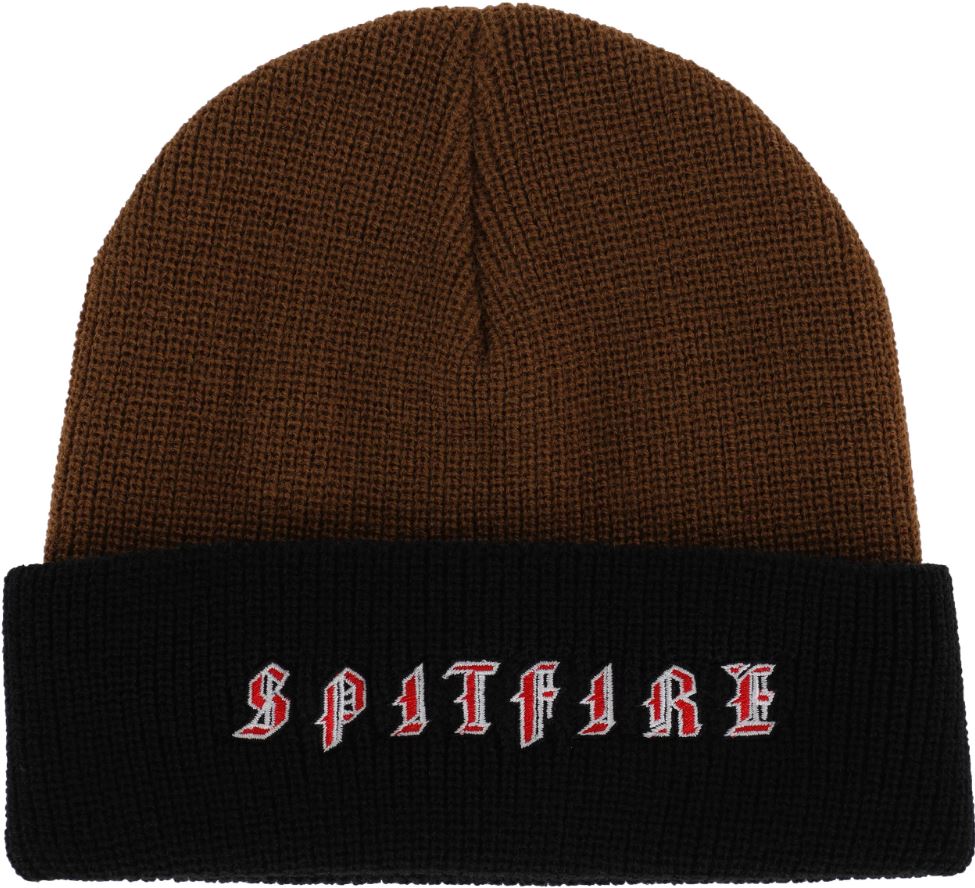 Spitfire Beanie Old E Cuff Black/Brown