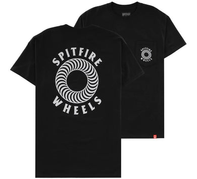 Spitfire Tee Hollow Classic Pocket Black Silver