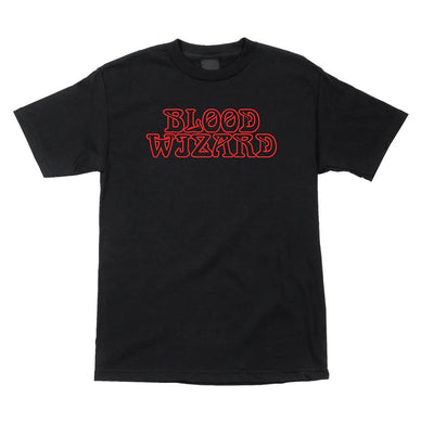 Blood Wizard Tee Outline Logo Black