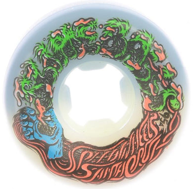 Slime Ball Wheels 53mm Hairballs 50-50 White Blue 95a