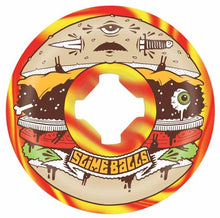 Load image into Gallery viewer, Slime Ball Wheels 56mm Burger Speed Balls Red/Yellow Swirl 99a
