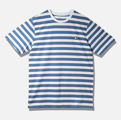 Baker Tee Stripe Capital B White/Blue