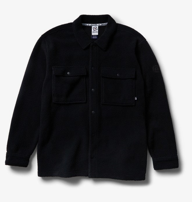 Droors Fleece Overshirt Jacket Black XXL
