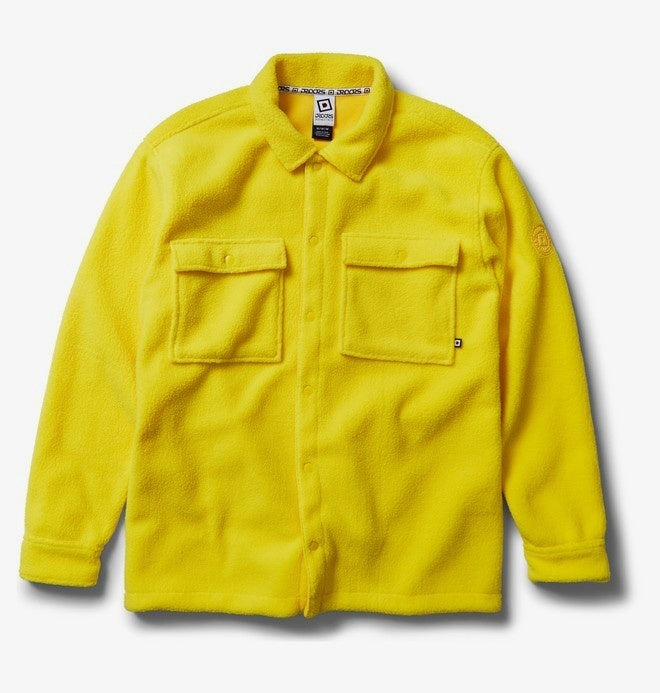 Droors Fleece Overshirt Jacket Yellow
