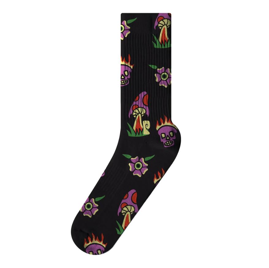 Psockadelic Socks Deadman Party Black