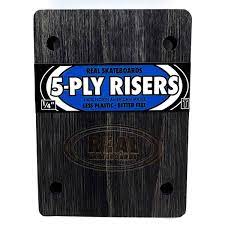 Real Skateboards Risers 1/4" 5-Ply Thunder