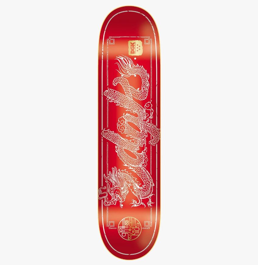 DGK Deck Dragon Red 8.5 – Precision Skateshop