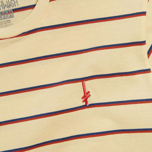 Deathwish Tee Stripe Gang Logo Cream