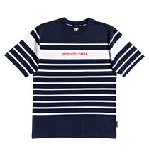 Load image into Gallery viewer, DC T-Shirt Stripe Navy White LAYTONVILLE